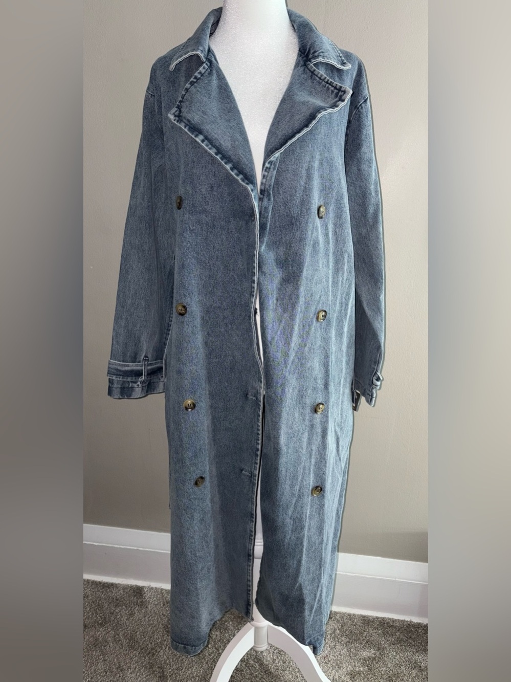 Pink Lily - Blue Denim Trench Coat